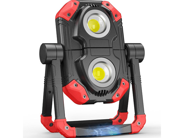 Adelante Rechargeable Work Lights, 2500LM, Magnetic Base, 360Â° Stand 6500K, 5 modes, 4000mAh battery, up to 12 hr runtime, 4-hr USB-C charge,...