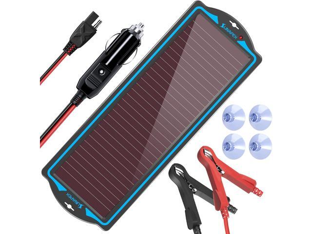 12V Solar Battery Charger Trickle Maintainer Kit for Car Prevents Overcharging with Smart Controller Waterproof Portable Solar Panel Kit Fits...