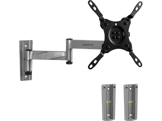 Mount-It! Lockable RV TV Mount for Camper, Trailer, Motorhome, Truck & Boat, Full Motion, Quick Release, Rust-Resistant Aluminum, Dual Wall Plates...