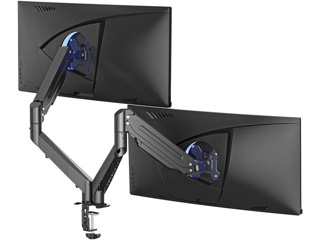 Suptek Dual Monitor Mount Stand-Height Adjustable Gas Spring Monitor Arm Desk Mount for 2 Computer Screens 17 to 35 inches - Each Arm Holds up to...
