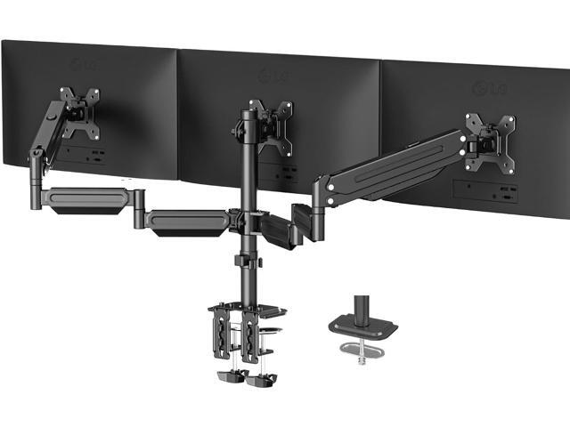 suptek Triple Monitor Mount for Most 17 to 32 inch Screens,Gas Springs Adjustment Triple Monitor Desk Mount Stand with Clamp & Grommet...