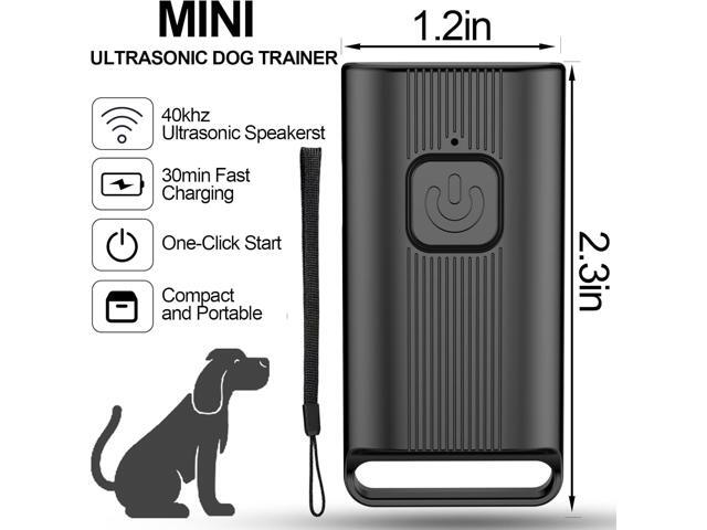 Mini Ultrasonic Dog Bark Deterrent Device - Stop Dog Barking Device for Own or Neighbor's Dog, Rechargeable Anti Barking Dog Trainer Portable Stop...
