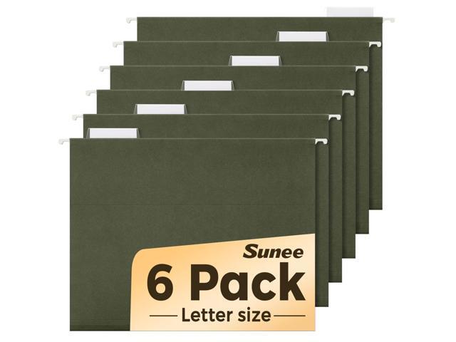 Hanging File Folders, 6 Pack Letter Size Hanging File Folders with 1/5-Cut Tabs, Ideal for Home and Office Organization and Papers...