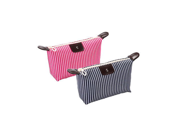 2 Pack Make Up Bag for Traveling,Preppy make up bag,Toiletry Bag,Nylon Cosmetic Bag,Light Pink Makeup Bag,Skin Care BagTiny Makeup Bag