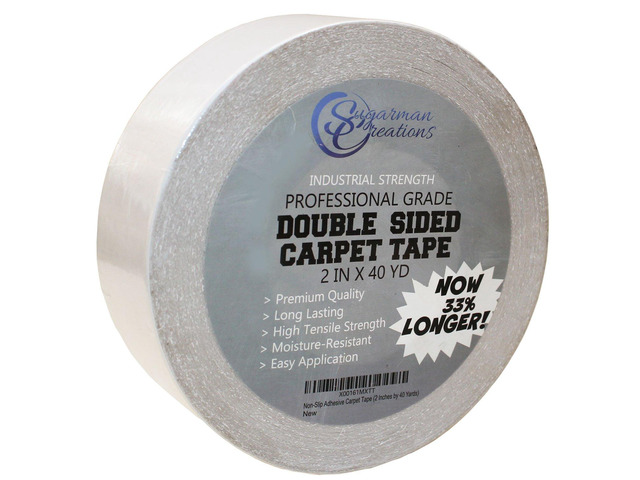 Strongest Double Sided Carpet Tape, 2 Inch by 40 Yard, 120 feet! 2X More! 5 Stars Professional Grade, Industrial Strength, Heavy Duty Rug and...