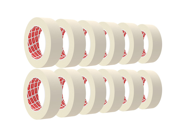 Masking Tape 1 Inch Wide x 55 Yds, 12 Rolls, White Painters Tape Clean Masking; Easy Hand Tear; Writable Surface; Painting & Crafts; Labels &...