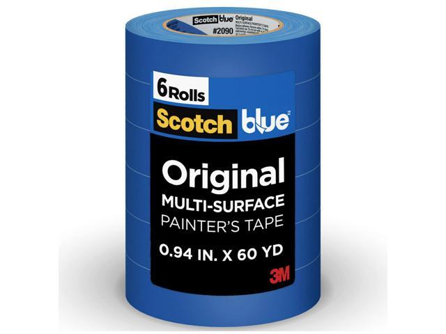 Original Multi-Surface Painter's Tape 1 Inch Wide, 6 Rolls 0.94 in x 60 yd, Blue Paint Tape, Protects Surfaces and Removes Easily, Painting Tape...