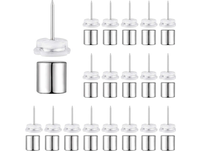 1000 Sets Magnetic Push Pins Magnet Thumbtacks Poster Hanger,Silver Decorative Magnetic Pushpins,Metal Strong Magnet Tacks,for Wall Cork board...