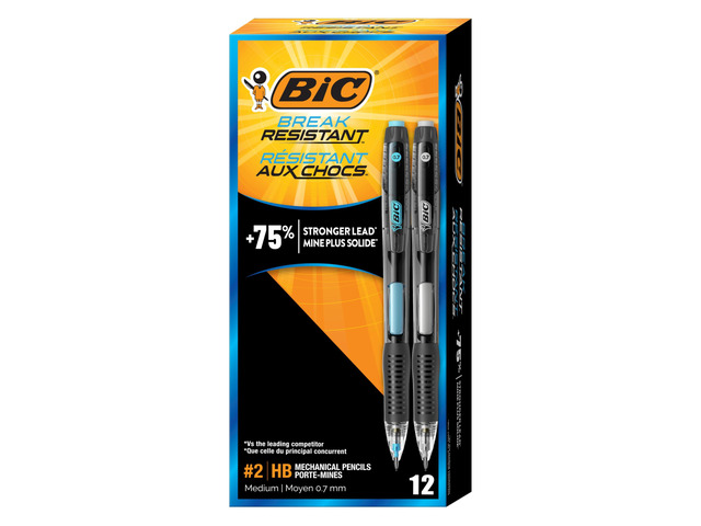 Break Resistant Mechanical Pencils, No. 2 Medium Point, 12-Count Includes Erasers, Ideal School Supplies for Students and Teachers, Features...