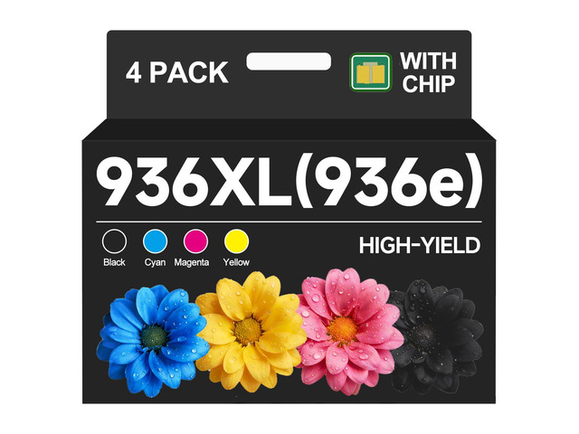 936XL 936e 936 Ink Cartridges Combo Pack Replacement for HP 936e 936 XL HP936XL HP936 for HP OfficeJet Pro 9120 9122 9123 9130 9132 9133 9720 9730...