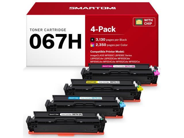 067H Toner Cartridges Set 4 Pack Replacements for Canon 067 High Capacity Compatible for Canon Color imageClass MF650C LBP630C LBP632Cdw MF656Cdw.