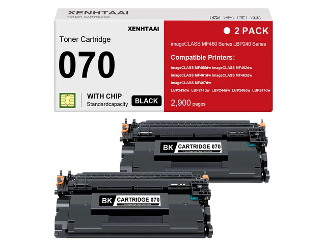 070 Toner Cartridge 2 Pack Compatible for Canon 070 070H Toner Cartridge crg-070 Work for imageCLASS MF465dw MF462dw LBP247dw LBP247dw LBP246 Laser...