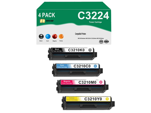 C3210 C3224 Toner Cartridge Compatible for C3210K0 C3210C0 C3210M0 C3210Y0 Toner Work for C3224 C3326 C3426 MC3224 MC3426 MC3326...