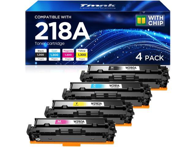 218A W2180A Toner Cartridges 4 Pack for Color LaserJet Pro Compatible with HP Color Pro MFP 3301fdw 3301cdw 3301sdw 3201dw Printers, with Chip,...