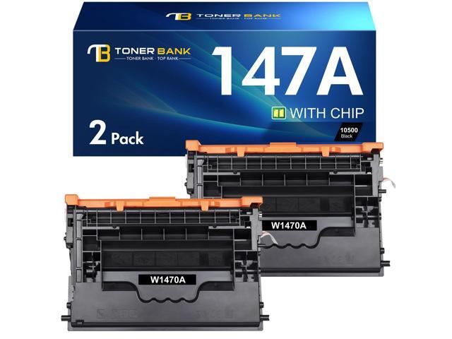 147A Black Toner Cartridge M612 M610 147X W1470A with Chip 2-Pack Compatible for HP 147A 147X for HP LaserJet Enterprise M611dn M610n M611x...