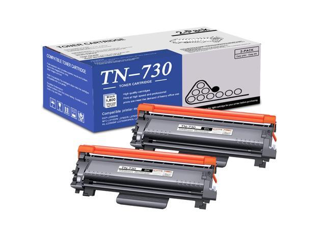 TN730 Toner Cartridge Compatible 2 Pack TN-730 Black Replacement for Brother TN730 TN-730 for Brother DCP-L2550DW MFC-L2710DW L2750DW L2750DWXL.