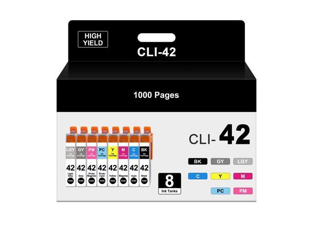 CLI-42 Ink Cartridges Compatible for Canon CLI-42 CLI42 CLI 42 Ink for Canon PRO 100 Ink Cartridges for Pixma PRO-100 PRO-100S Printer(8 Pack)