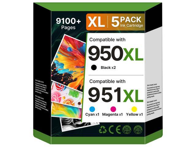 Replacement for HP 950XL 951XL Ink Cartridges Combo Pack 950 951 5 Pack 950XL 951XL Ink Cartridges Compatible for HP OfficeJet Pro 8600 8610 8615.