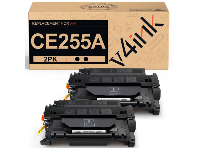 CE255A Toner Compatible for HP 55A Toner Cartridge Black 2-Pack Replacement for P3015 P3015dn P3015x M521 M521dn M521dw M525c M525f M525dn M521...