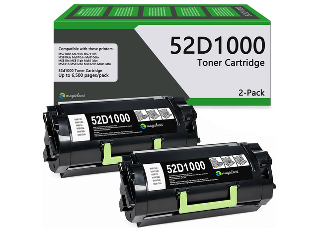 52D1000 Black High Yield Toner Cartridge (2-Pack) Replacement for Lexmark 52D1000 Toner Cartridge Works with MS710 MS711 MS810 MS811 MS812 Printer...