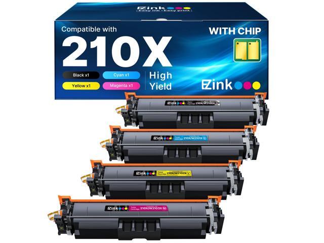 210X Toner Cartridges 4 Pack for HP 4301fdw 4301fdn 4201dw 210X high yield toner cartridges 4 pack with chip for HP Color LaserJet Pro MFP...