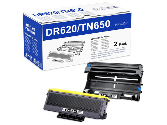 TN650 Toner Cartridge and DR620 Drum Unit Replacement for Brother TN650 TN-650 TN580 TN-620 DR620 DR-620 use with HL-5370DW HL-5250DN HL-5340D...