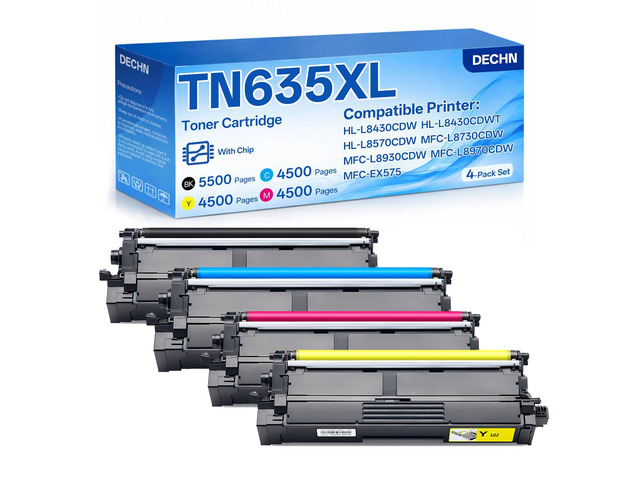 TN635XL MFC-L8930CDW Toner Cartridge Compatible with Brother HL-L8430CDW MFC-L8930CDW HL-L8570CDW MFC-L8730CDW Color Printer High Yield Ink...