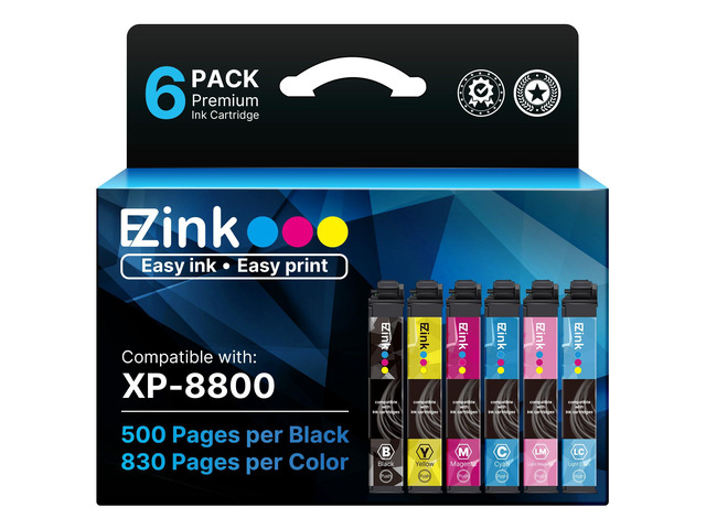 Remanufactured 340XL Combo Pack Ink Cartridge Replacement to use with XP-8800 Printer (1 Black,1 Cyan,1 Magenta,1 Yellow,1 Light Cyan,1 Light...