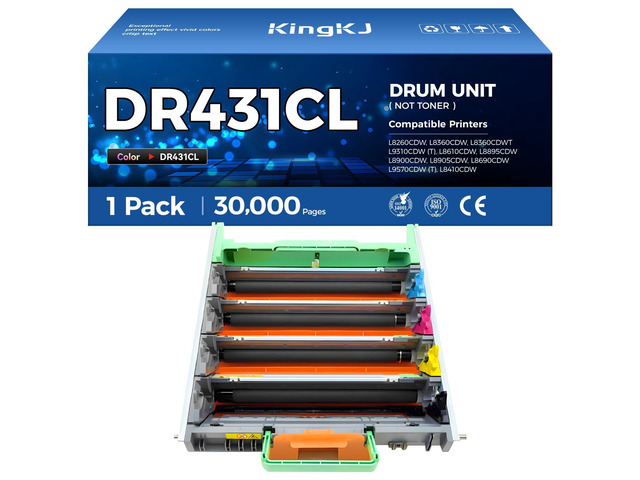 DR431CL Drum Unit High Yield Replacement for Brother DR-431CL Imaging Drum for MFC-L8900CDW MFC-L8690CDW HL-L8360CDW HL-L8260CDW MFC-L8610CDW...