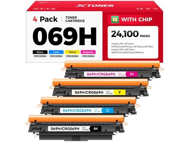 069H 069 Toner Cartridge Set 4-Pack MF753Cdw High Capacity Replacement for Canon 069H 069 Toner Compatible with Canon Color imageCLASS MF753Cdw.