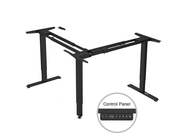 47 Electric L-Shaped Standing Desk (65 'x 70.9') Motorized Triple-Motor Height Adjustable Sit-Stand Corner Workstation, Swappable Mid-Foot Design,...