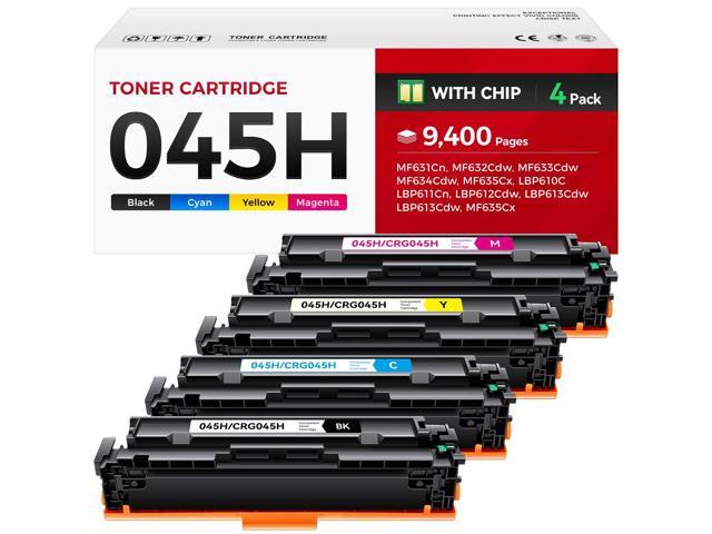 045H Toner Cartridge Set 4-Pack High Yield Replacement for Canon 045 045H Compatible with Canon Color imageCLASS MF634Cdw MF632Cdw LBP612Cdw...