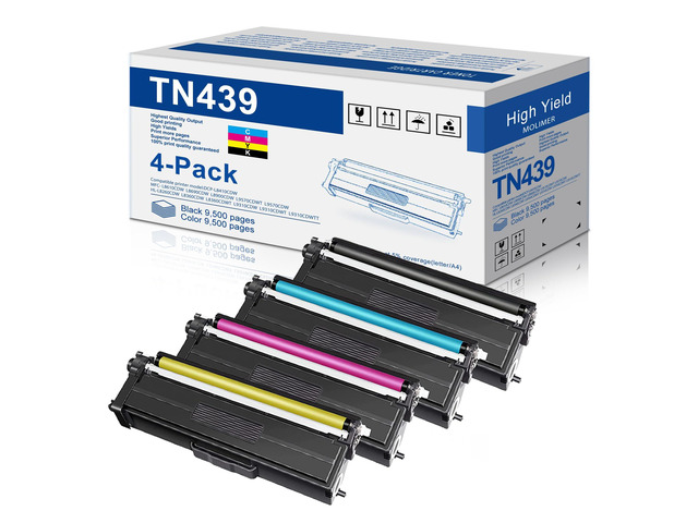 TN439BK, TN439C, TN439Y, TN439M 4-Color Super High Yield Toner Cartridge Set Compatible Replacement for Brother TN-439 TN439 HL-L8260CDW...