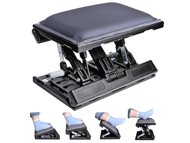 Foot Rest for Under Desk at Work,Height Adjustable Infinite Angle Under Desk Footrest,Ergonomic Foot Stools for Under Office Desk, Height Up to...