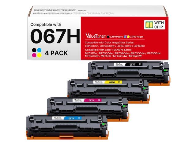 067H Toner Cartridge 4 Pack Replacement for Canon 067h Toner Cartridge Set Compatible for Canon 067, Color ImageCLASS LBP632Cdw MF653Cdw...