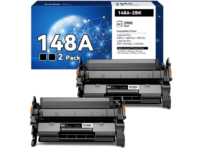 148A Black LaserJet Toner Cartridge 4001n 4101fdw (with Chip) Replacement for HP 148A 148X W1480A W1480X for HP Pro 4001dw 4001dn MFP 4101fdn...