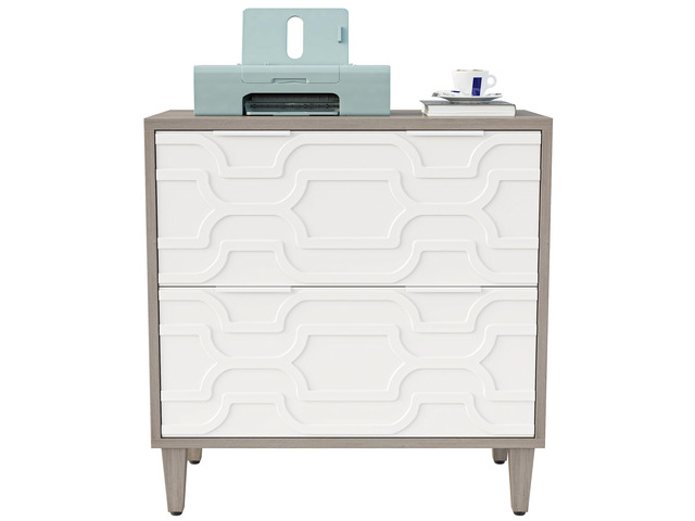 2-Drawer File Cabinet, Lateral Filing Cabinet for A4/Letter/Legal Size, Office Storage Cabinet, Printer Stand with Storage Drawer for Home Office,...