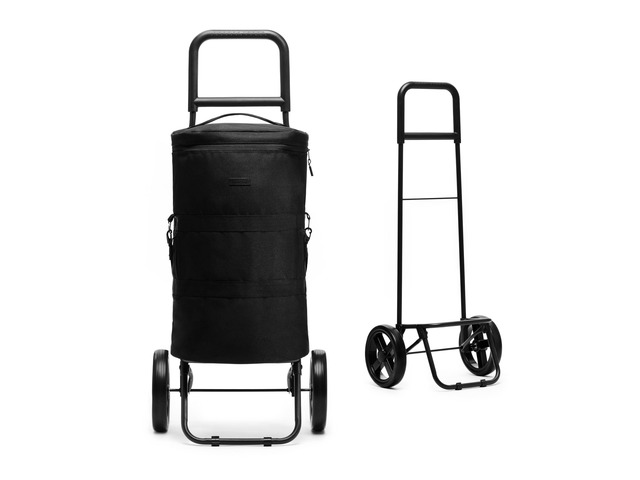 Everyday Cart Lightweight Grocery Trolley with Large Insulated Bag, Durable Carbon Steel Frame, Water-Resistant Fabric & Smooth-Glide Wheels