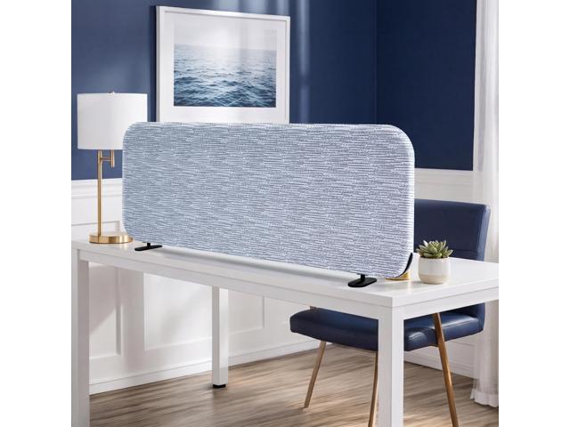 Freestanding Desk Divider, Portable Table Partition 48'x18' Birch Decorative Screen. For Office, Dormitory, Home, Countertop, Shared Workspace,.