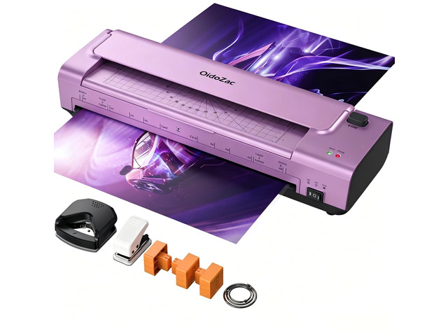 Laminator Machine 13 Inch, Mica Heating Dual Roller for Professional Lamination, 11x17 Personal Laminator with Laminating Pouches for Teachers, Hot...