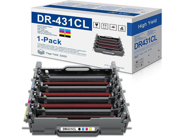 DR-431CL DR431CL Drum Unit High Yield Replacement for Brother DR431 DR 431 CL Drum MFC-L8900CDW MFC-L8905CDW MFC-L8690CDW MFC-L9570CDW HL-L8260CDN...