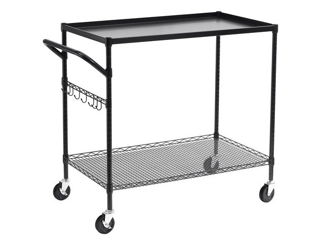 2-Tier Utility Cart with Wheels, Metal Cart with 1000LBS Capacity, NSF Heavy Duty Rolling Cart, Commercial Grade Serving Tool Storage Carts for...