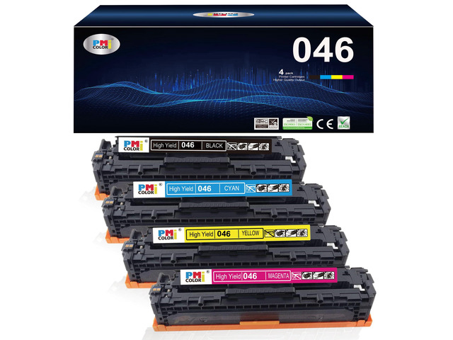 046 Black,Cyan,Magenta,Yellow Toner Cartridges Replacement for Canon 046 CRG-046 Toner Fit for with Color ImageCLASS MF733Cdw,LBP654Cdw,...
