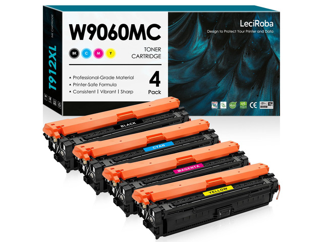 Compatible Toner Cartridge Replacement for HP W9060 W9060MC W9061MC W9062MC W9063MC Toner Cartridge for HP Color Managed E55040 E55040DW E55040dn...