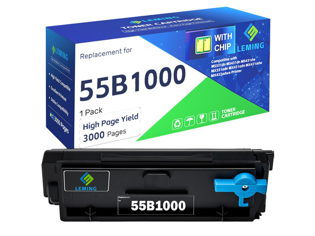 55B1000 Toner Cartridges (with Chip) Replacement for Lexmark 55B1000 Black Toner Cartridge for Lexmark MS331dn MS431dn MS431dw MX331adn MX431adw...