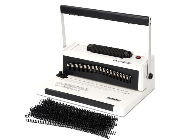 Vagbstu Spiral Binding Machine with Electric Coil Inserter and Adjustable Side Margin, 20-Sheet Manual Punch,46 Fully Disengageable Dies,4:1...