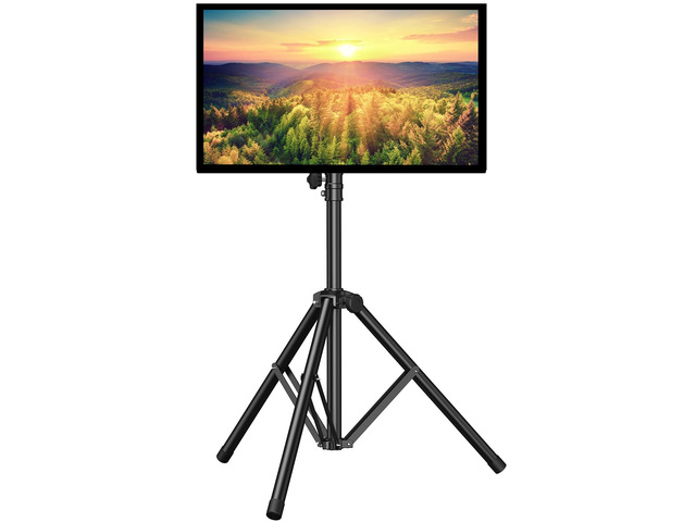 TV Tripod Stand with ±20° Tilt and 360° Swivel,Portable TV Stand for 23-70 Inch LED LCD OLED Flat Screen TVs,Height Adjustable Outdoor TV Stand...