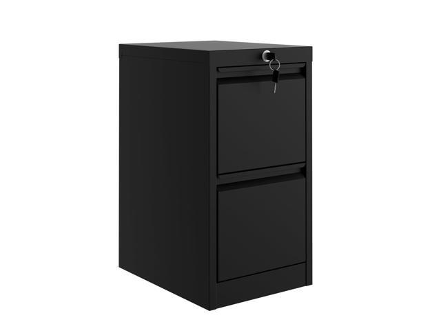 File Cabinet with 2-Drawer Lock - Vertical Metal Filing Cabinet for Letter/Legal Size Documents - Heavy Duty File Storage for Home Office ...