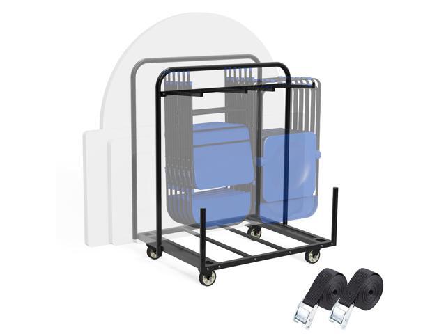 Folding Table Dolly With 4In Swivel Caster And 400LBS Weight Capacity - Move Folding Round Table And Chair Simultaneously - Space Saving