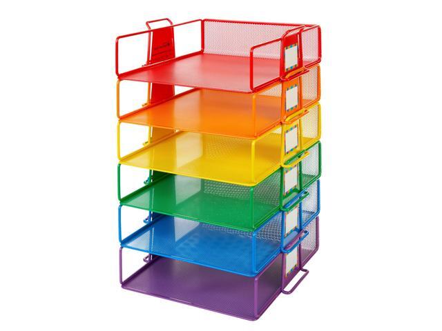 Stackable Letter-Size Wire Rack - 6 Colors